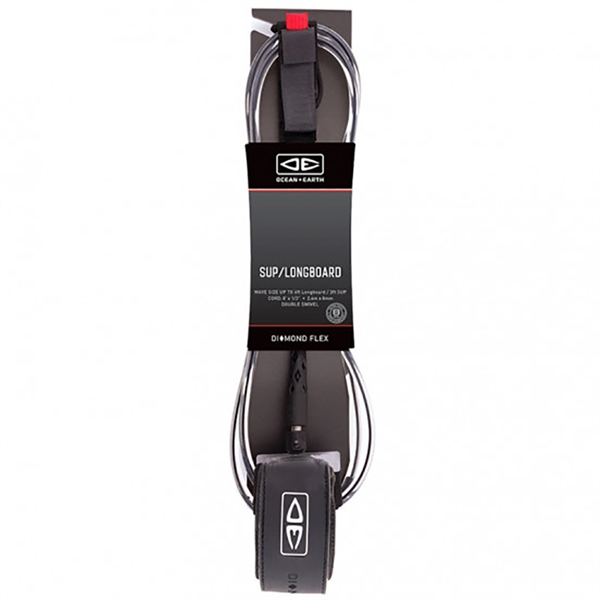 Ocean+Earth SUP Longboard Reg 9'0 Leash - Black
